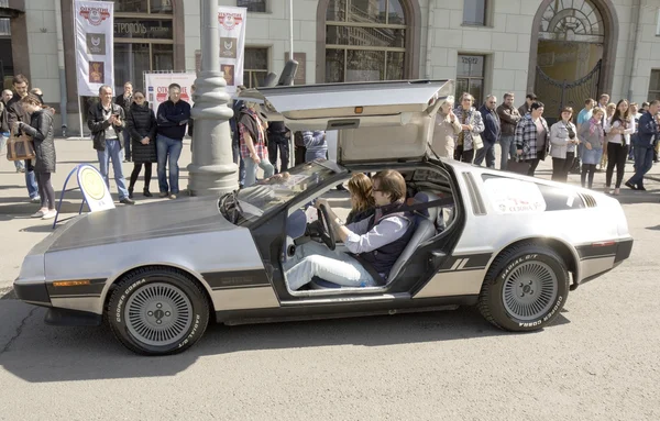 Retro car delorean — Stock Photo, Image