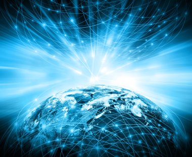 En iyi Internet kavramı küresel iş kavramları serisi. Nasa tarafından döşenmiş bu görüntü unsurları