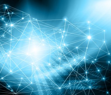 En iyi Internet kavramı küresel iş. Teknolojik arka plan. Sembolleri Wi-Fi, Internet, televizyon, telefon ve uydu iletişim ışınları