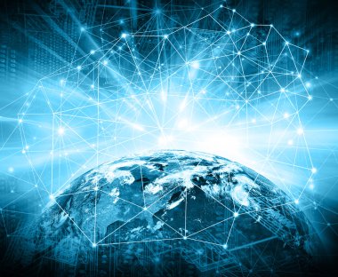 En iyi Internet kavramı küresel iş kavramları serisi. Nasa tarafından döşenmiş bu görüntü unsurları