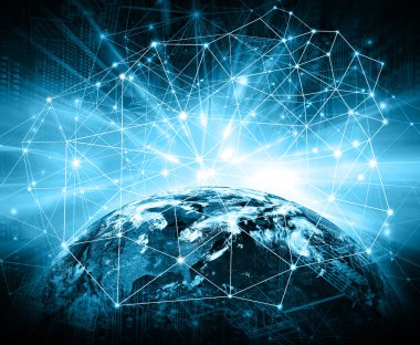 En iyi Internet kavramı küresel iş kavramları serisi. Nasa tarafından döşenmiş bu görüntü unsurları