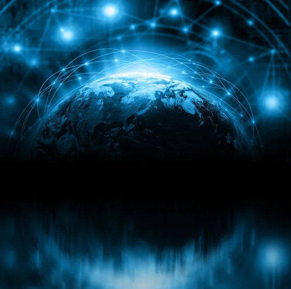 Mejor Concepto de Internet de negocios globales de series de conceptos. Elementos de esta imagen proporcionados por la NASA — Foto de Stock
