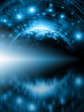 En iyi Internet kavramı küresel iş kavramları serisi. Nasa tarafından döşenmiş bu görüntü unsurları