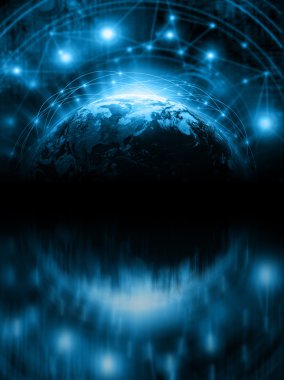 En iyi Internet kavramı küresel iş kavramları serisi. Nasa tarafından döşenmiş bu görüntü unsurları
