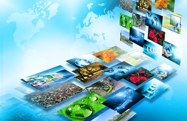 Televíziós és internetes gyártási technológia koncepció — Stock Fotó