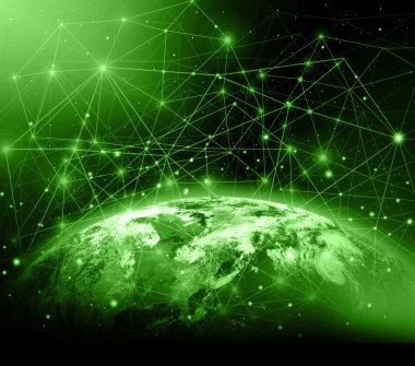 En iyi Internet kavramı küresel iş kavramları serisi. Nasa tarafından döşenmiş bu görüntü unsurları