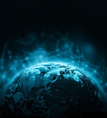 En iyi Internet kavramı küresel iş kavramları serisi. Nasa tarafından döşenmiş bu görüntü unsurları