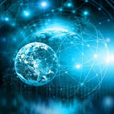 En iyi Internet kavramı küresel iş kavramları serisi. Nasa tarafından döşenmiş bu görüntü unsurları