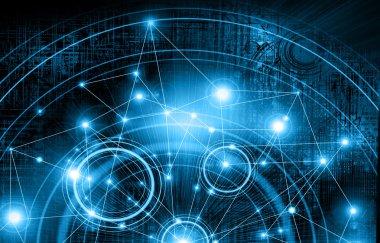 En iyi Internet kavramı küresel iş. Teknolojik arka plan. Sembolleri Wi-Fi, Internet, televizyon, telefon ve uydu iletişim ışınları