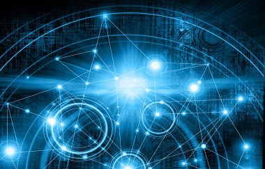 En iyi Internet kavramı küresel iş. Teknolojik arka plan. Sembolleri Wi-Fi, Internet, televizyon, telefon ve uydu iletişim ışınları