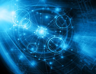 En iyi Internet kavramı küresel iş. Teknolojik arka plan. Sembolleri Wi-Fi, Internet, televizyon, telefon ve uydu iletişim ışınları