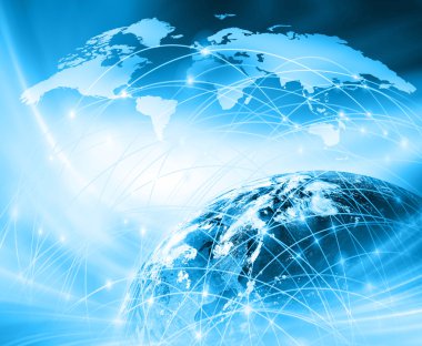 En iyi Internet kavramı küresel iş kavramları serisi. Nasa tarafından döşenmiş bu görüntü unsurları