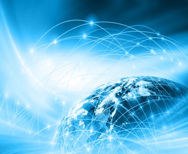 En iyi Internet kavramı küresel iş kavramları serisi. Nasa tarafından döşenmiş bu görüntü unsurları
