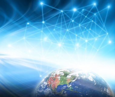 En iyi Internet kavramı küresel iş kavramları serisi. Nasa tarafından döşenmiş bu görüntü unsurları