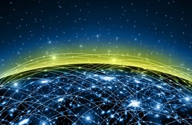 En iyi Internet kavramı küresel iş kavramları serisi. Nasa tarafından döşenmiş bu görüntü unsurları
