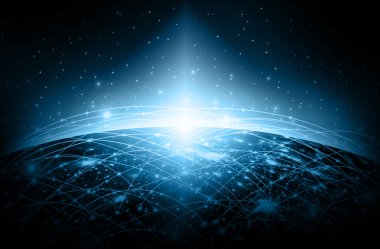En iyi Internet kavramı küresel iş kavramları serisi. Nasa tarafından döşenmiş bu görüntü unsurları