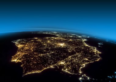 Fiziksel dünya harita illüstrasyon. Nasa tarafından döşenmiş bu görüntü unsurları