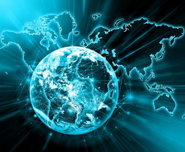 En iyi Internet kavramı küresel iş kavramları serisi. Nasa tarafından döşenmiş bu görüntü unsurları