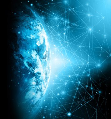 En iyi Internet kavramı küresel iş kavramları serisi. Nasa tarafından döşenmiş bu görüntü unsurları