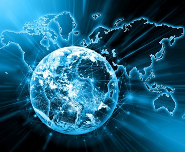 En iyi Internet kavramı küresel iş kavramları serisi. Nasa tarafından döşenmiş bu görüntü unsurları