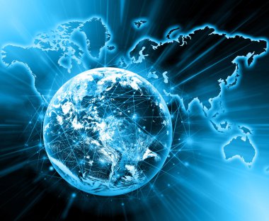 En iyi Internet kavramı küresel iş kavramları serisi. Nasa tarafından döşenmiş bu görüntü unsurları