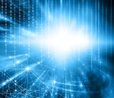 En iyi Internet kavramı küresel iş. Teknolojik arka plan. Sembolleri Wi-Fi, Internet, televizyon, telefon ve uydu iletişim ışınları