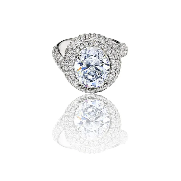 Taş Yüzük nişan altın. 3D çizim