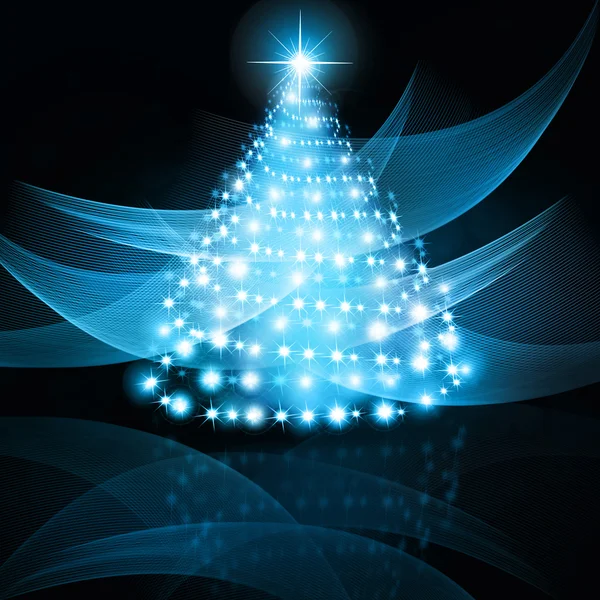 Albero di Natale blu — Foto Stock