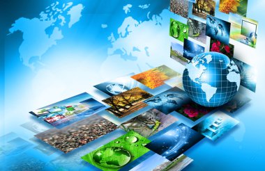 Best Internet Concept of global business from concepts series. Television and internet production technology concept