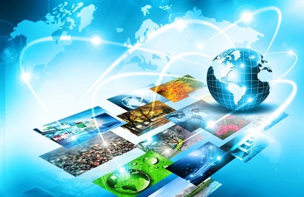 Best Internet Concept of global business from concepts series. Television and internet production technology concept — Stockfoto