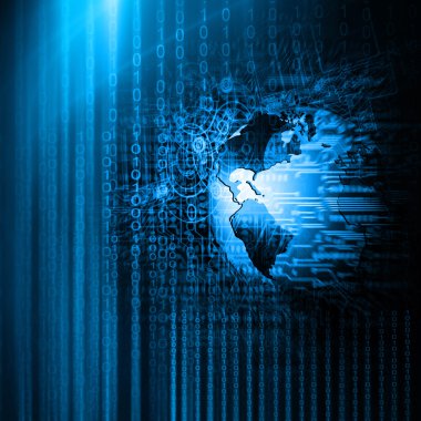 En iyi Internet kavramı küresel iş kavramları serisi. Teknolojik altyapı. Elektronik, parlak çizgiler ve ışınları, sembolleri internet, radyo, televizyon, telefon ve uydu iletişim