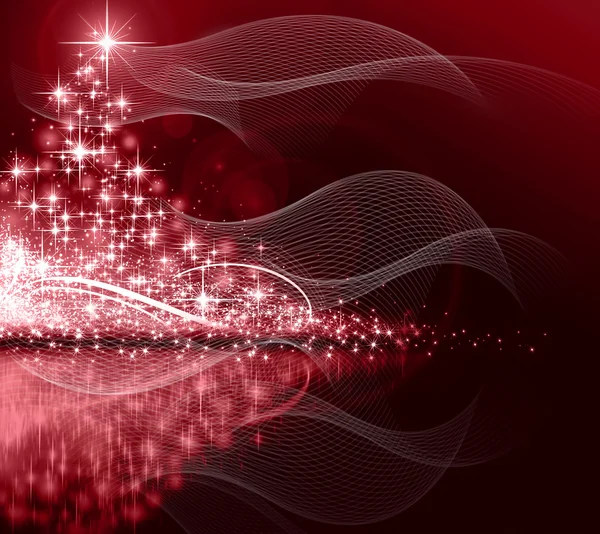 Christmas red tree — Stock Photo, Image