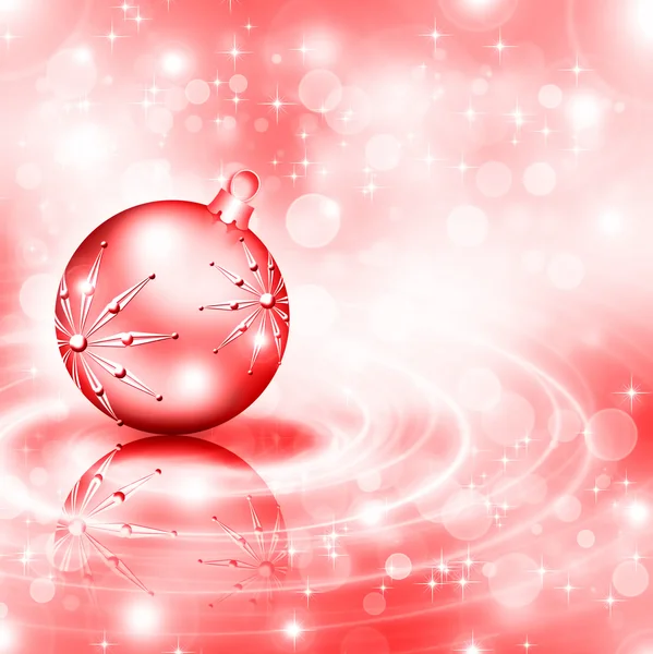 Fond de Noël rouge avec des boules — Photo