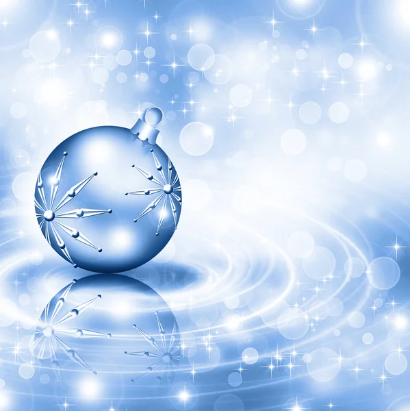 Christmas background blue balls — Stock Photo, Image