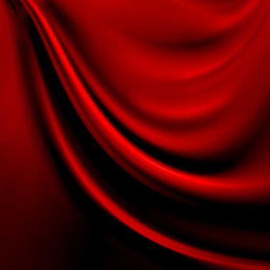 Abstract red background cloth or liquid wave illustration of wavy folds of silk texture satin or velvet material or red luxurious Christmas background clipart