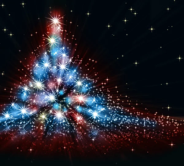 Árbol azul de Navidad — Foto de Stock