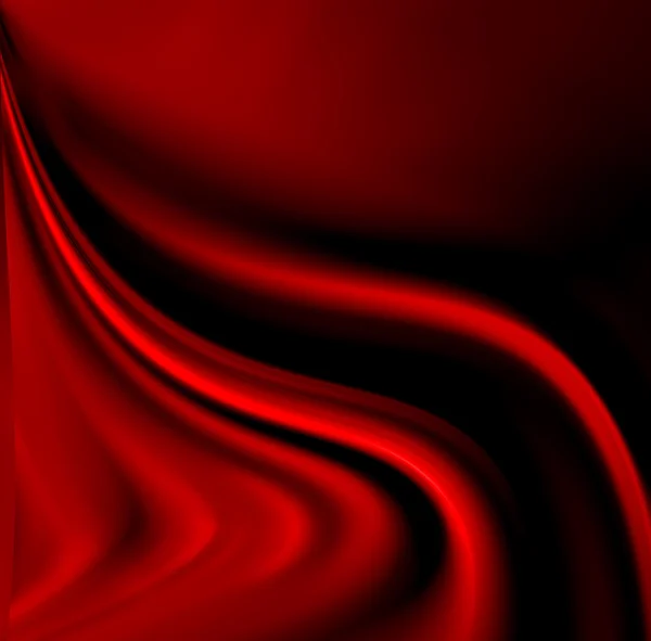 赤の抽象的な背景布やサテン絹のテクスチャの波状のひだの液体波イラストまたはベルベット素材や赤い豪華なクリスマス背景 — ストック写真