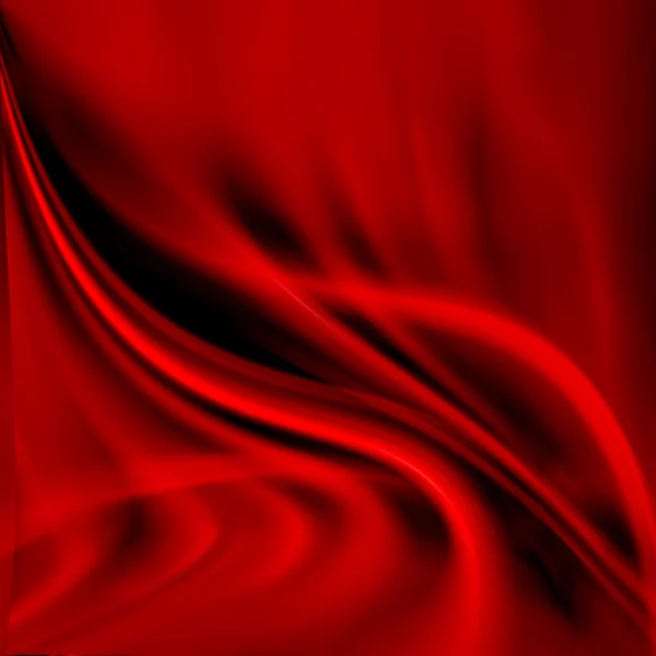 Paño de fondo rojo abstracto o ilustración de onda líquida de pliegues ondulados de seda textura satinado o terciopelo material o rojo lujoso fondo de Navidad — Foto de Stock