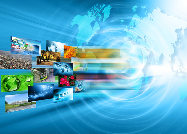 Television and internet production technology concept