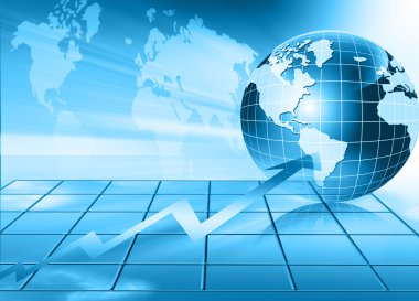 Global iş dünyasının en iyi internet kavramı. Küre, teknolojik arka planda parlayan çizgiler. Elektronik, Wi-Fi, ışınları, sembolleri İnternet, televizyon, mobil ve uydu iletişimi