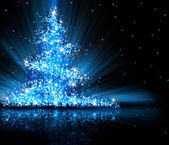 modrý vánoční strom
