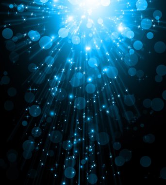 Arkaplanda kar taneleri ve yıldızlar iniyor