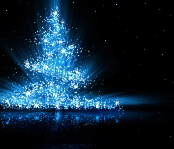 Christmas  blue tree — Stock Photo, Image