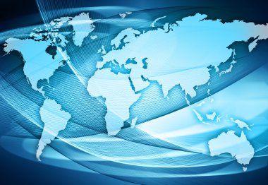 Teknolojik arka planda bir dünya haritası, internetin, radyonun, televizyonun, mobil ve uydu iletişiminin parlak çizgileri. Bu görüntünün elementleri NASA tarafından desteklenmektedir