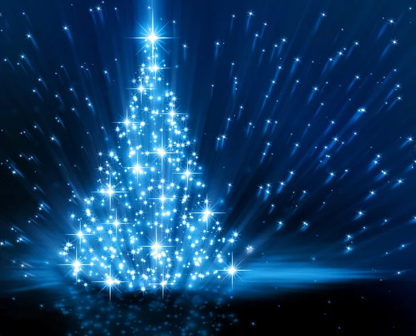 Albero di Natale blu — Foto Stock