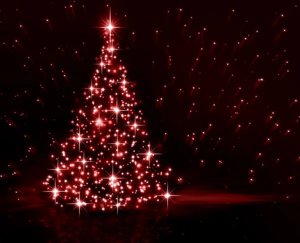 Christmas red tree — Stock Photo, Image