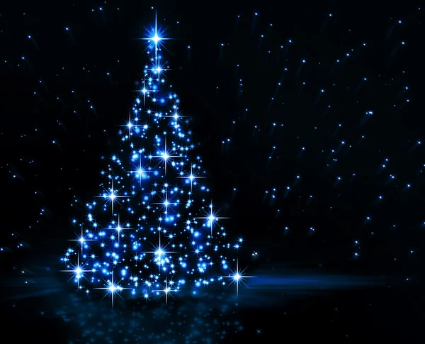 Juleblåt træ - Stock-foto