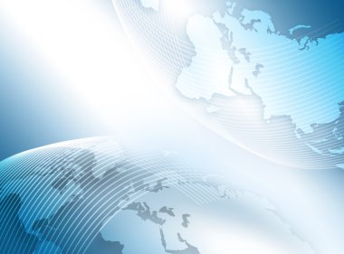 Global iş dünyasının en iyi internet kavramı. Küre, teknolojik arka planda parlayan çizgiler. Elektronik, Wi-Fi, ışınları, sembolleri İnternet, televizyon, mobil ve uydu iletişimi