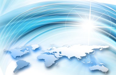 Teknolojik arka planda bir dünya haritası, internetin, radyonun, televizyonun, mobil ve uydu iletişiminin parlak çizgileri. Bu görüntünün elementleri NASA tarafından desteklenmektedir