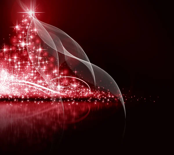 Christmas red tree — Stock Photo, Image